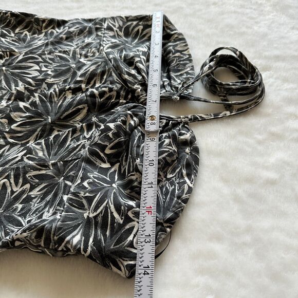 Vintage Y2K Floral Stretch Slim Fitting Mini Party Dress Size 5/6 Teeze Me Gray - Picture 8 of 15